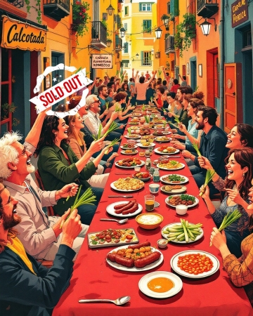 Calçotada al carrer Perill 21 Febrer